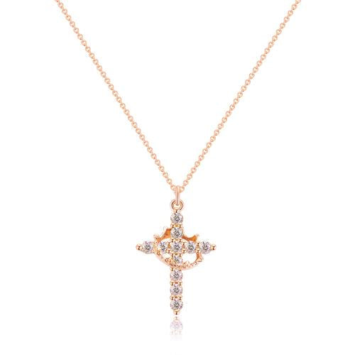 Tewiky Simple Crown & Cross Pendant Choker Necklace for Women & Men & Girls For Daily Party Clothing Decor Trendy All-match & Exquisite Jewelry for Black Friday Christmas Gift for christmas 2024 ornament