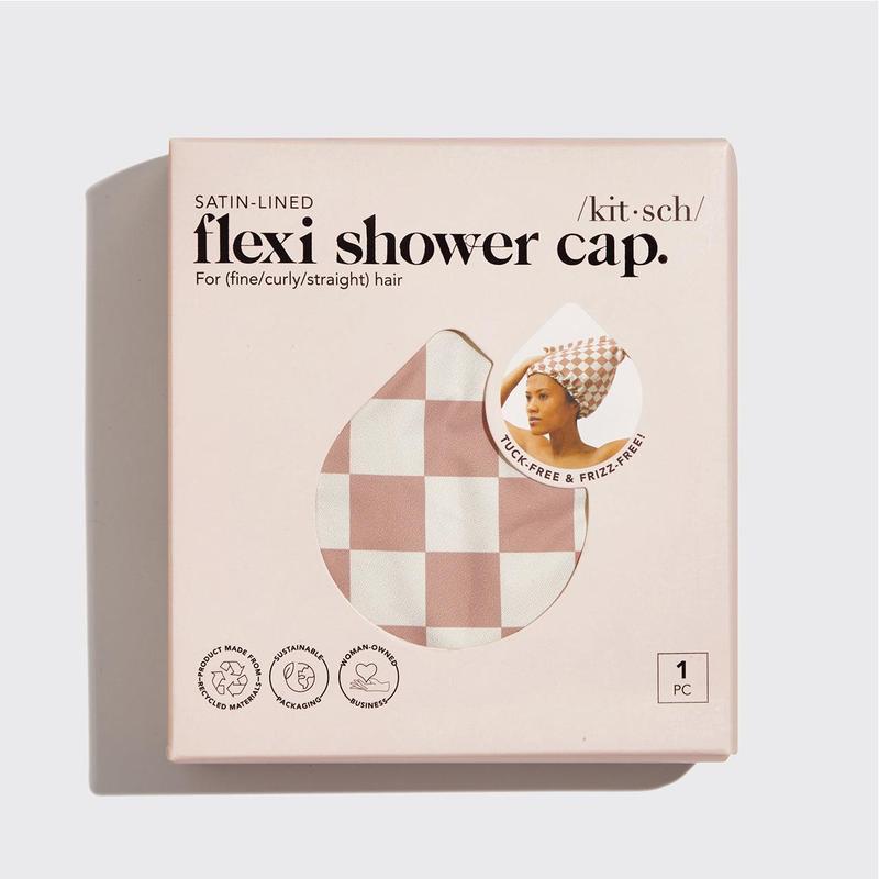 Satin Cline luxury shower cap-offset Cover Adjustable Waterproof