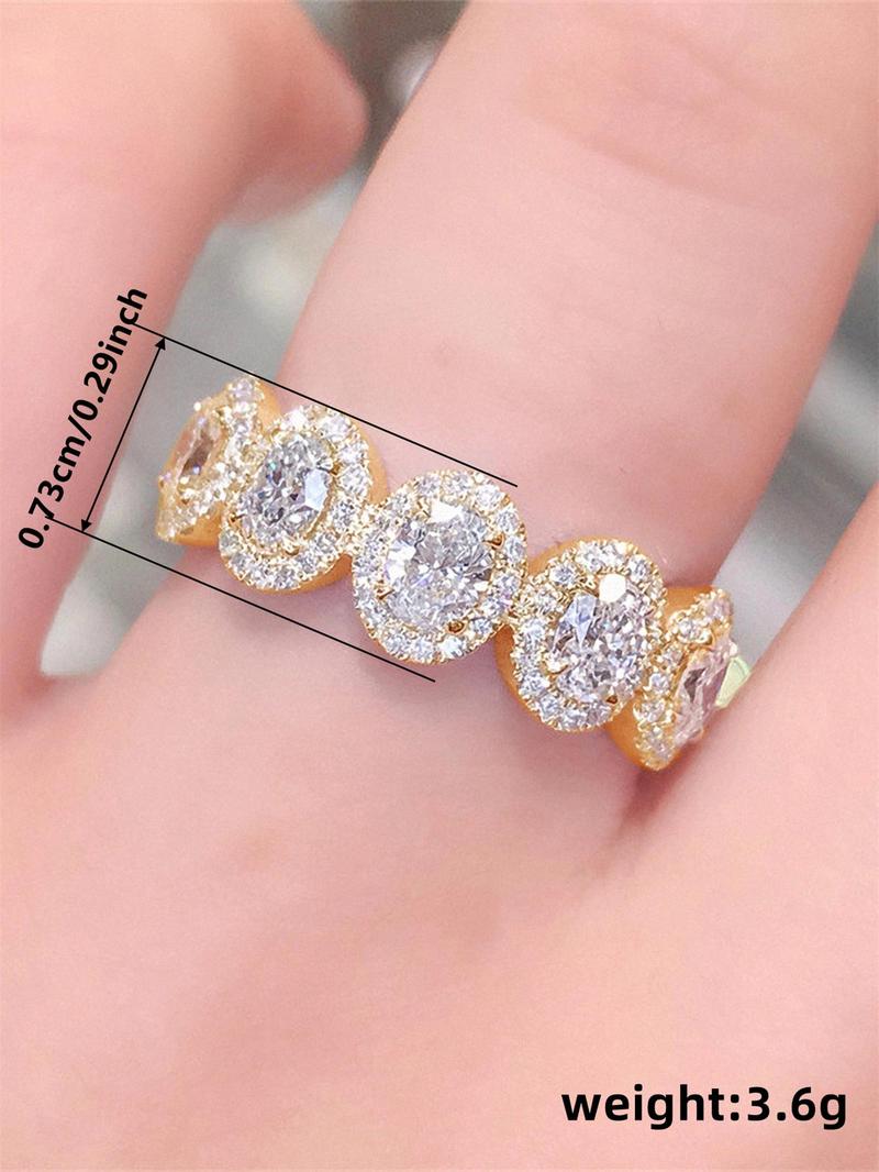Elegant Rhinestone Decorated Ring, Fashion Accessories for Women for Party, Daily Clothing Decor, Wedding Engagement Anniversary Party Jewelry Gifts