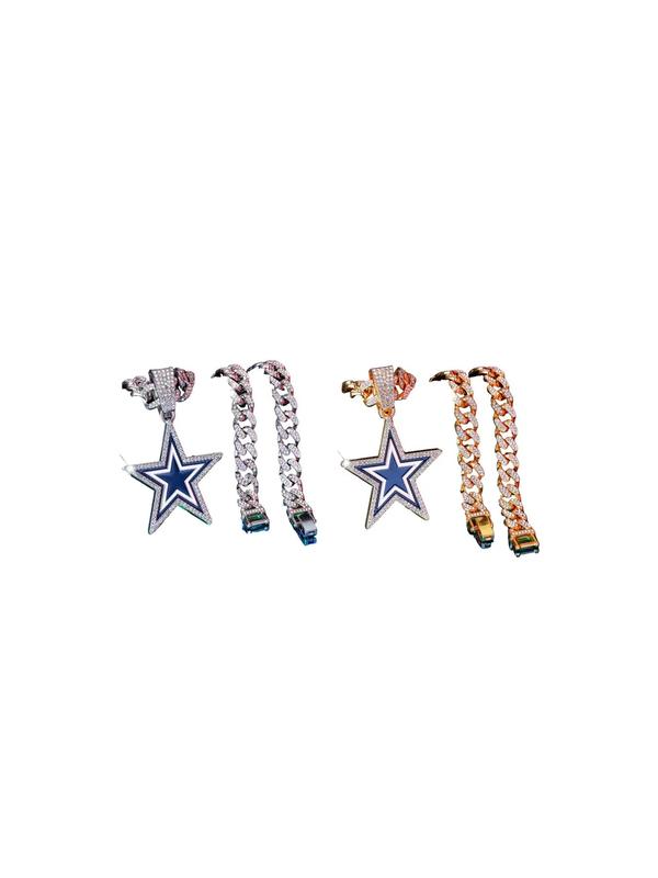 Rhinestone Decor Star Design Pendant Necklace for Women & Men, Jewelry for Party, Daily Clothing Decor, Jewelry for Birthday Gift, Fall Outfits, Fall Freshness