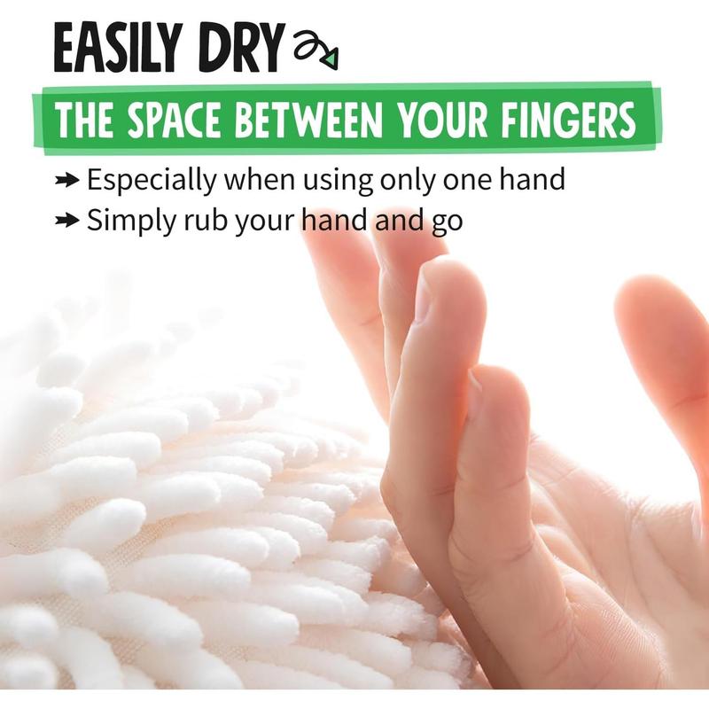 Fuzzy Ball Towel White and Gray - Dry Your Hand Instantly conveniently with This Creative Bath Towel Set Decorative Towels for Bathroom (Pack of 2)