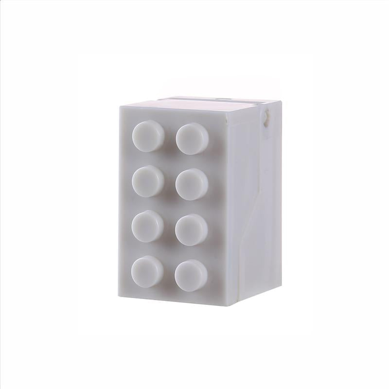 4PCs Building Blocks Shape Wall-Mounted Toothbrush Holder Bathroom Multifunctional U-Shaped Card Slot Toothbrush Draining Storage Rack