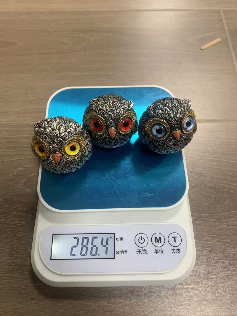 Owl Beads Pendant Owl Home Decoration Resin Craft Ornament