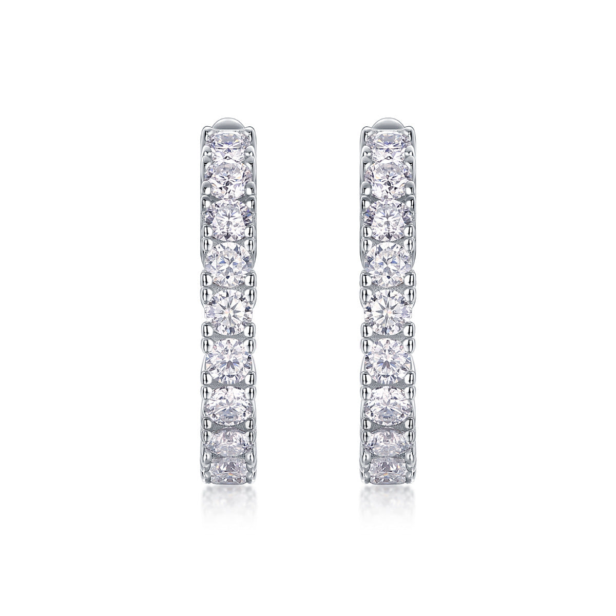 S925 Modern Guide Earrings Moissanite Hoop Earrings