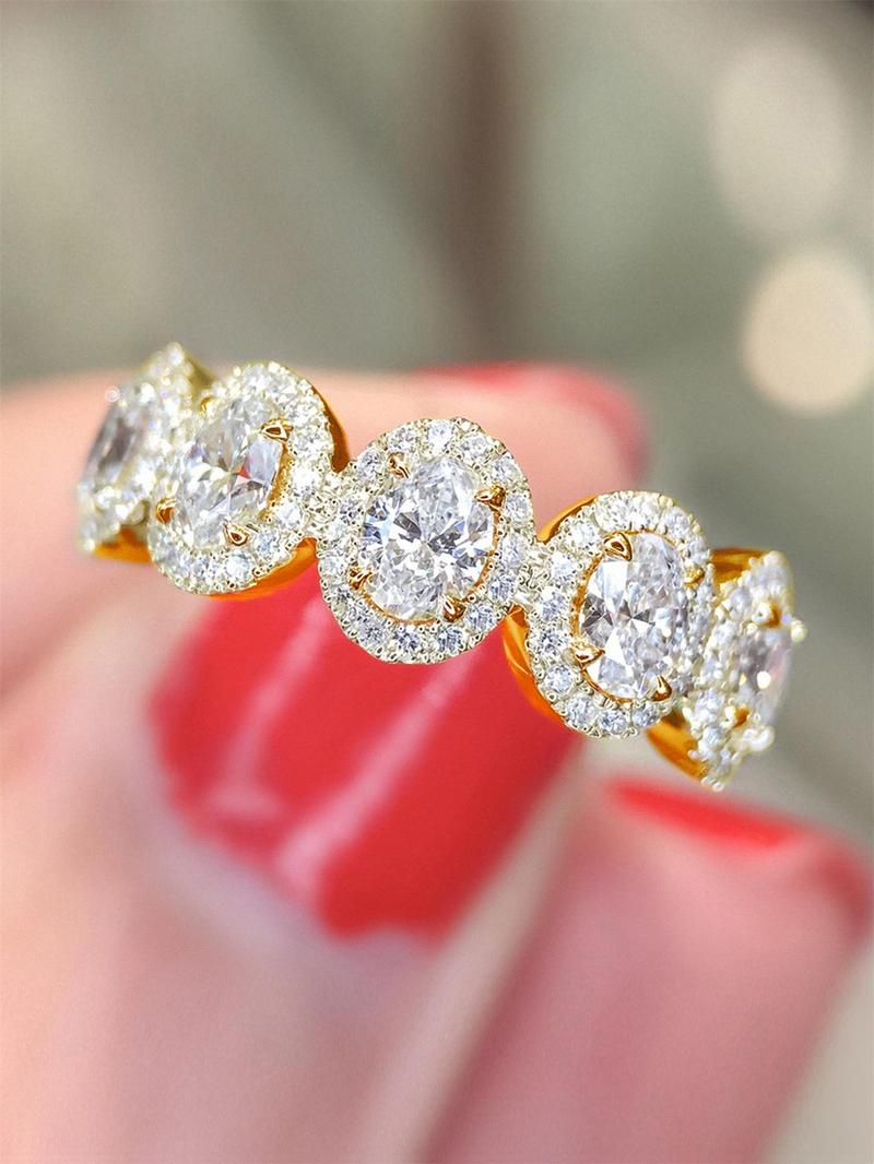 Elegant Rhinestone Decorated Ring, Fashion Accessories for Women for Party, Daily Clothing Decor, Wedding Engagement Anniversary Party Jewelry Gifts