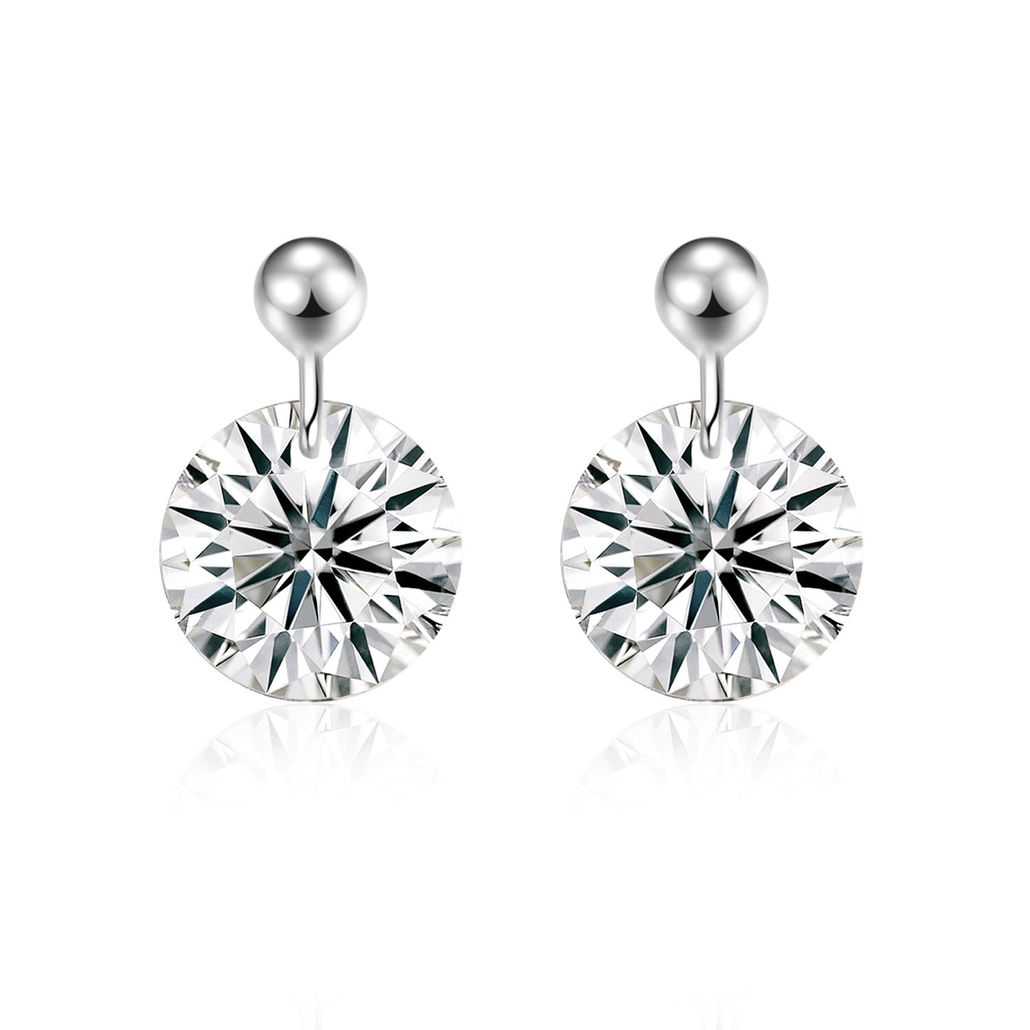 Minimalist Elegant Hypoallergenic Earrings Autumn Winter High-end Versatile Commuting 925 Silver Moissanite Earrings