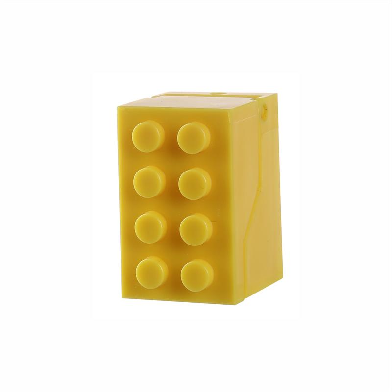 4PCs Building Blocks Shape Wall-Mounted Toothbrush Holder Bathroom Multifunctional U-Shaped Card Slot Toothbrush Draining Storage Rack