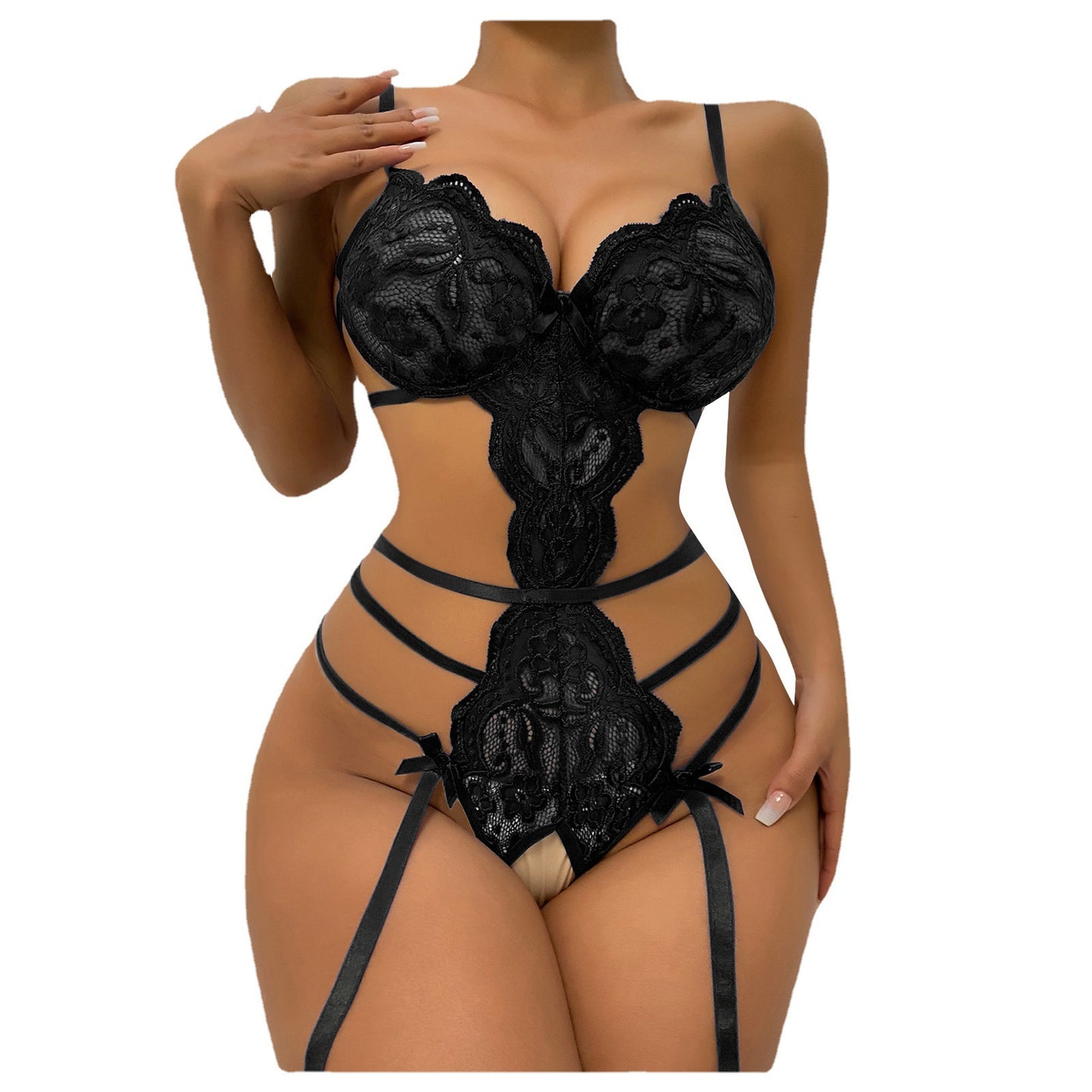 New Arrival Sexy Lingerie - Transparent Lace Bodysuit, Perfect for a Romantic Night with Your Lover