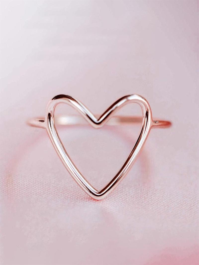 Heart Design Ring, Fashion Accessories for Women & Girls, Trendy All-match & Exquisite Jewelry for Birthday Gift
