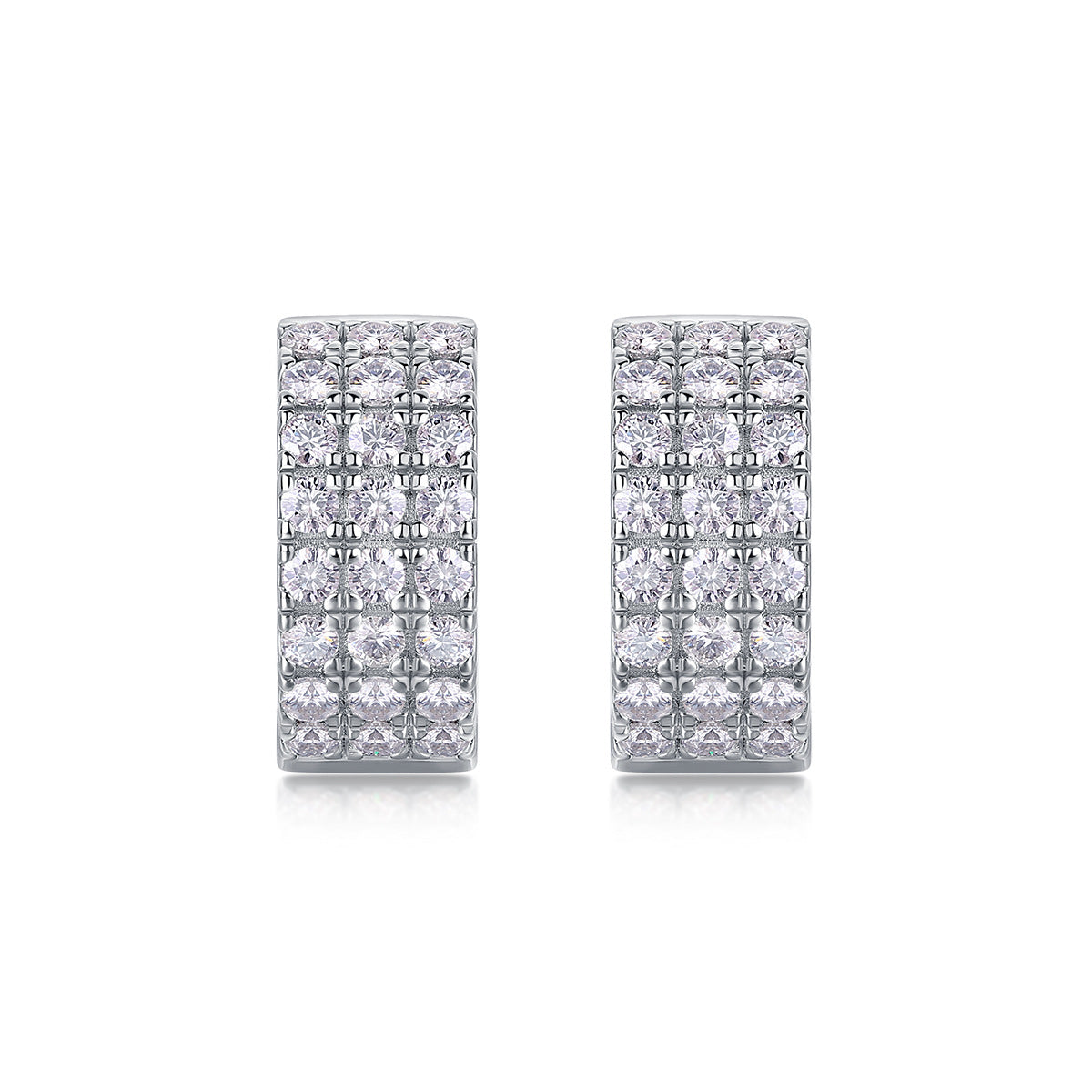 S925 Silver Earrings Moissanite Hoop Earrings