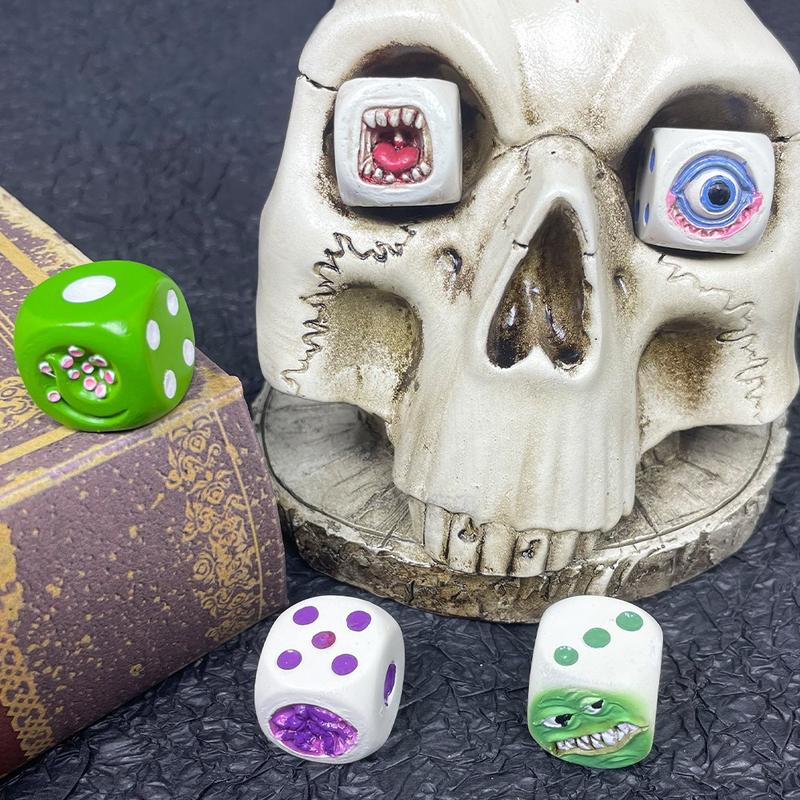 Halloween Demon Dice Toy Desktop Resin Crafts Micro Landscape Ornaments Atmosphere Gift