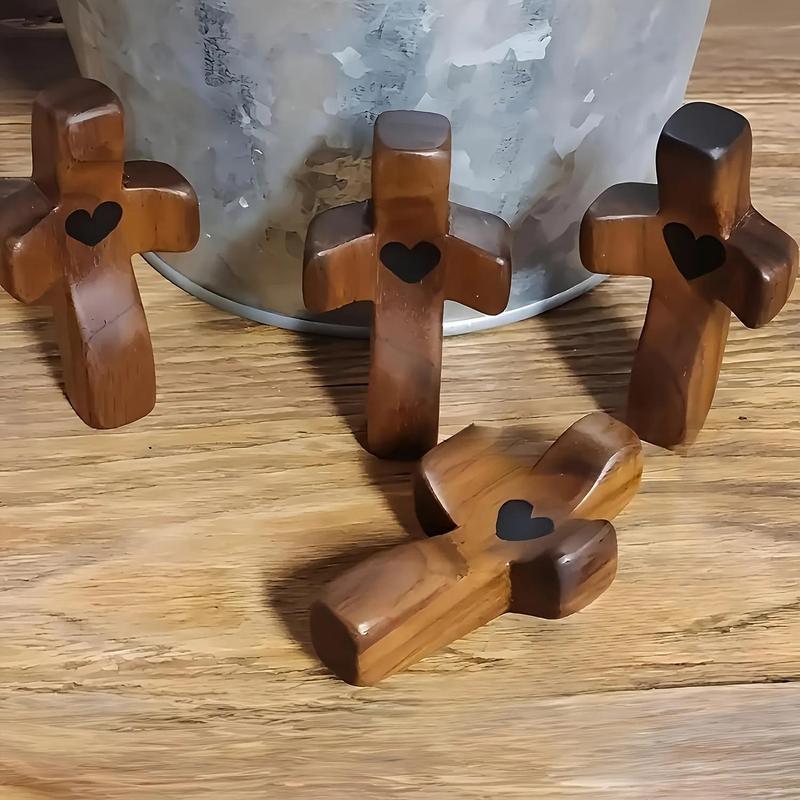 3Pcs Wooden Cross Decorations, Multi-functional Spiritual Symbols for Home and Office, Great Gift Idea - Religious, Ornaments