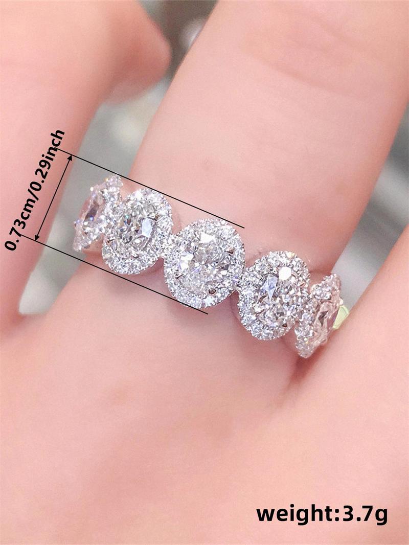 Elegant Rhinestone Decorated Ring, Fashion Accessories for Women for Party, Daily Clothing Decor, Wedding Engagement Anniversary Party Jewelry Gifts