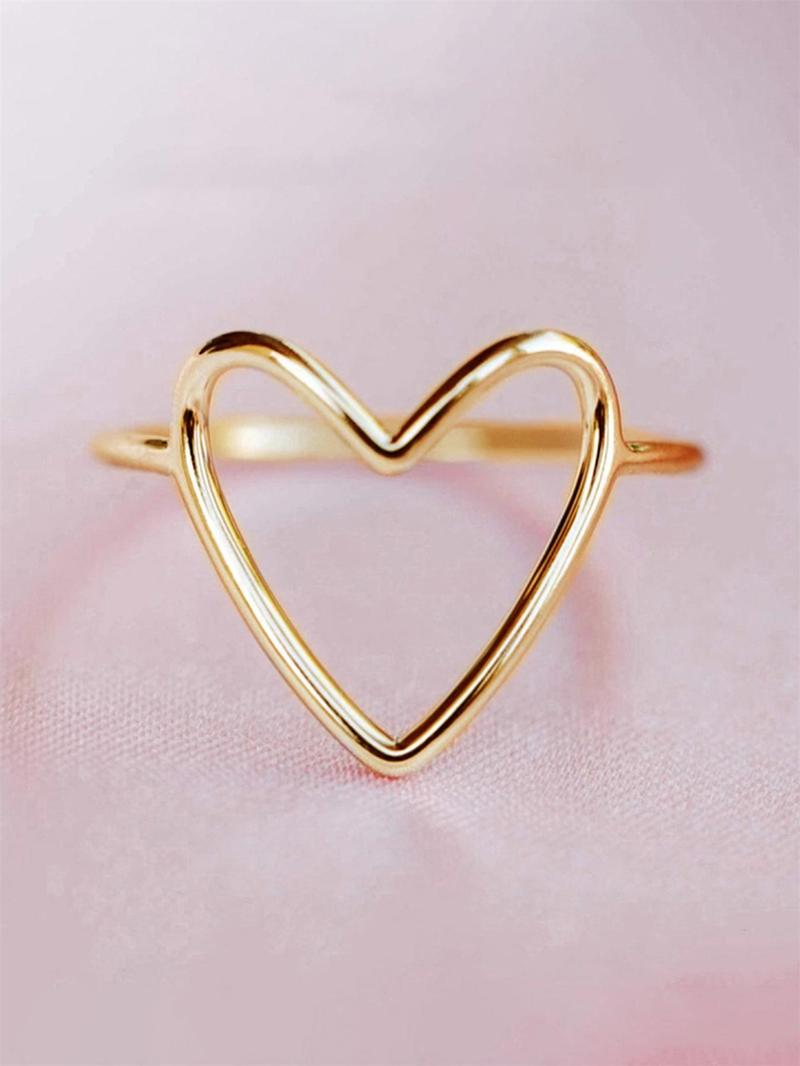 Heart Design Ring, Fashion Accessories for Women & Girls, Trendy All-match & Exquisite Jewelry for Birthday Gift