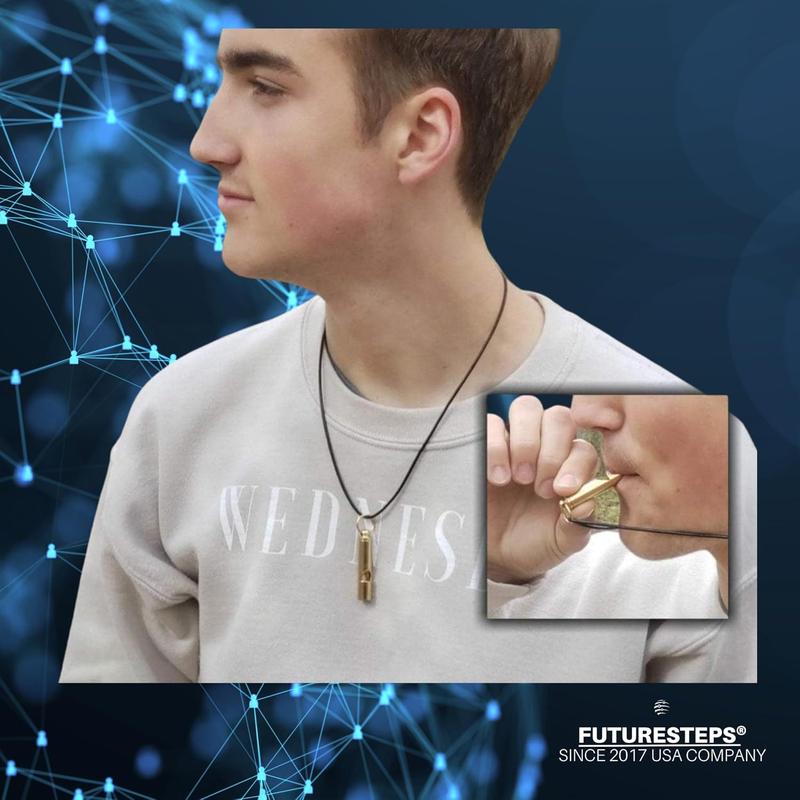 Loudest Brass Whistle Best Premium Emergency Whistle 125db+ One Piece Outdoor Survival Whistle On Key-Chain or Hang Around Your Neck and Carry it Anywhere!