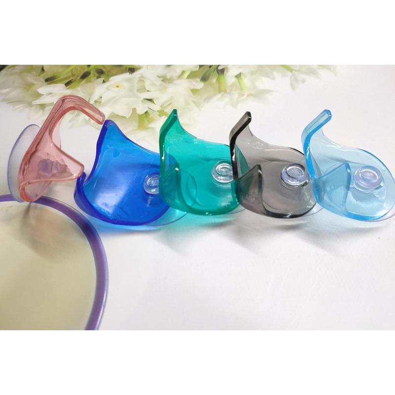 5 Pieces Razor Holder with Suction Cup, Plastic Waterproof Wall Hanger Stands Shaver Hooks, Razor Holder for Shower Bathroom Kitchen Plug