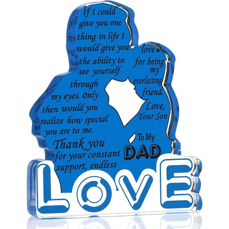 Gifts for Dad From Son, Thank You Gift for Dad Daddy Father Bonus Dad, Dad Birthday Father's Day Gift Ideas, Best Dad Acrylic Keepsake