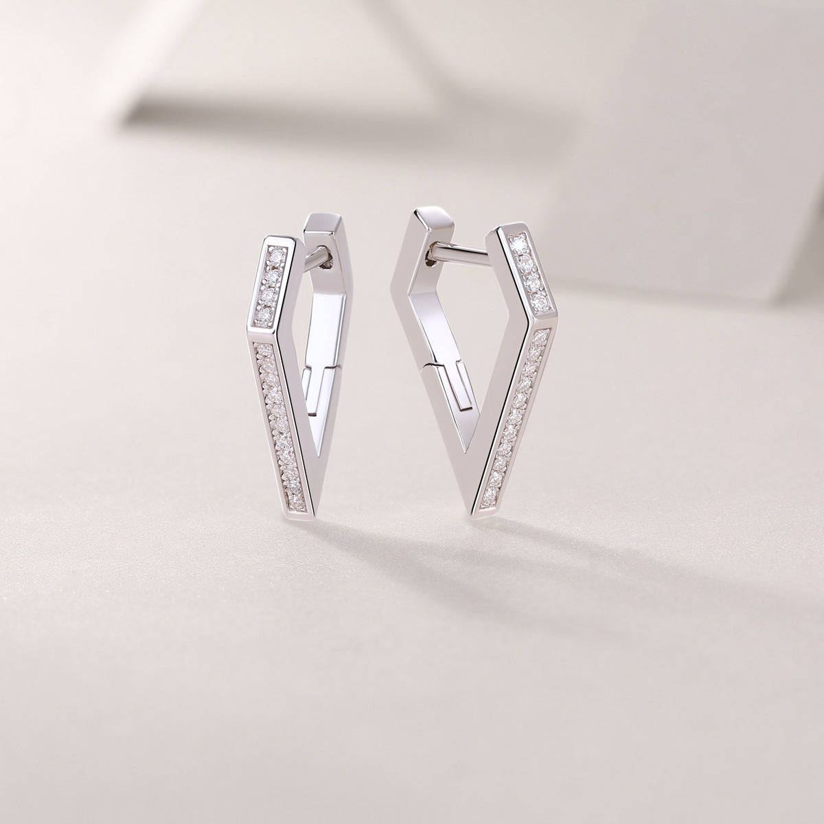 S925 Crown Earrings Moissanite New Hoop Earrings