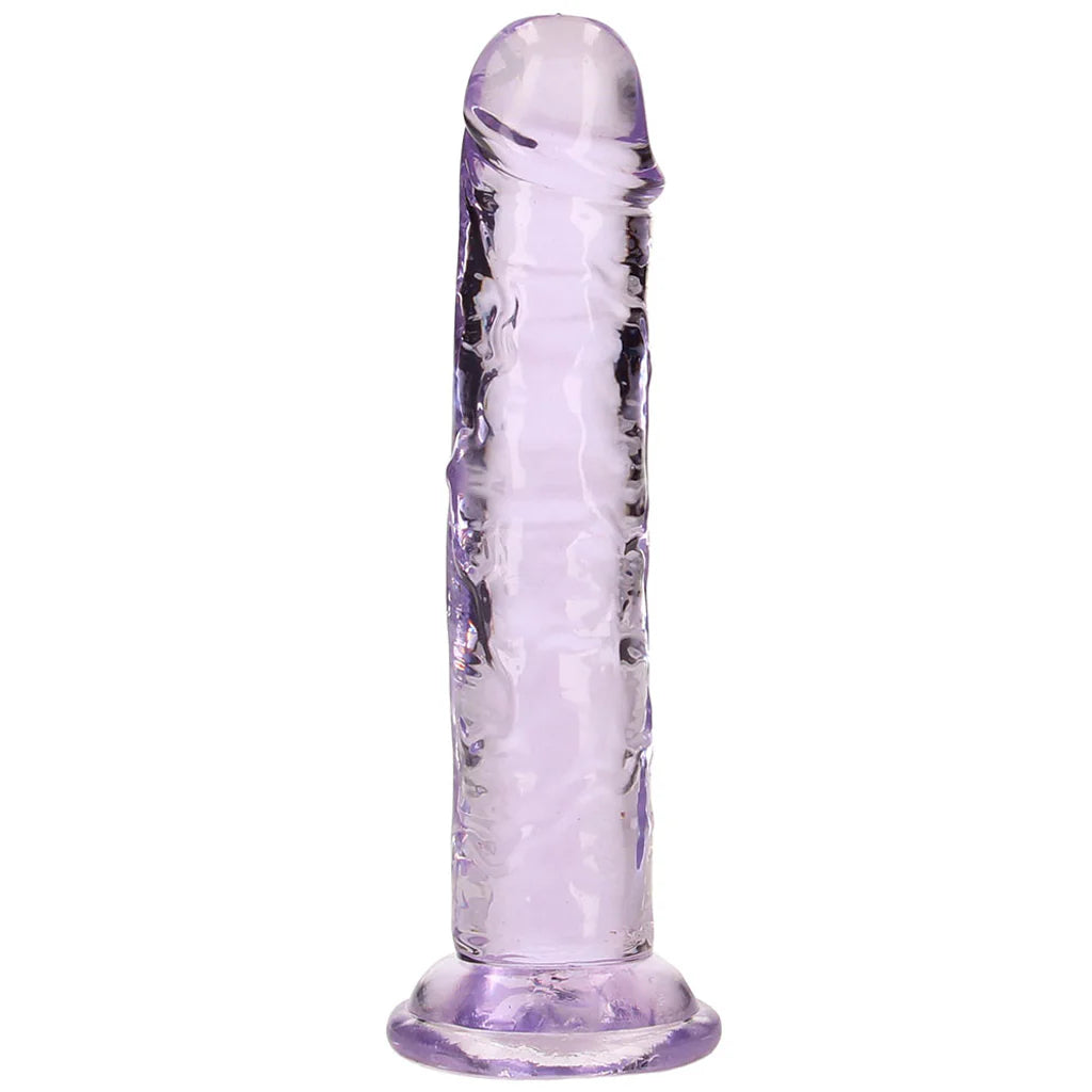 Crystal Clear Jelly 6 Inch Dildo in Purple
