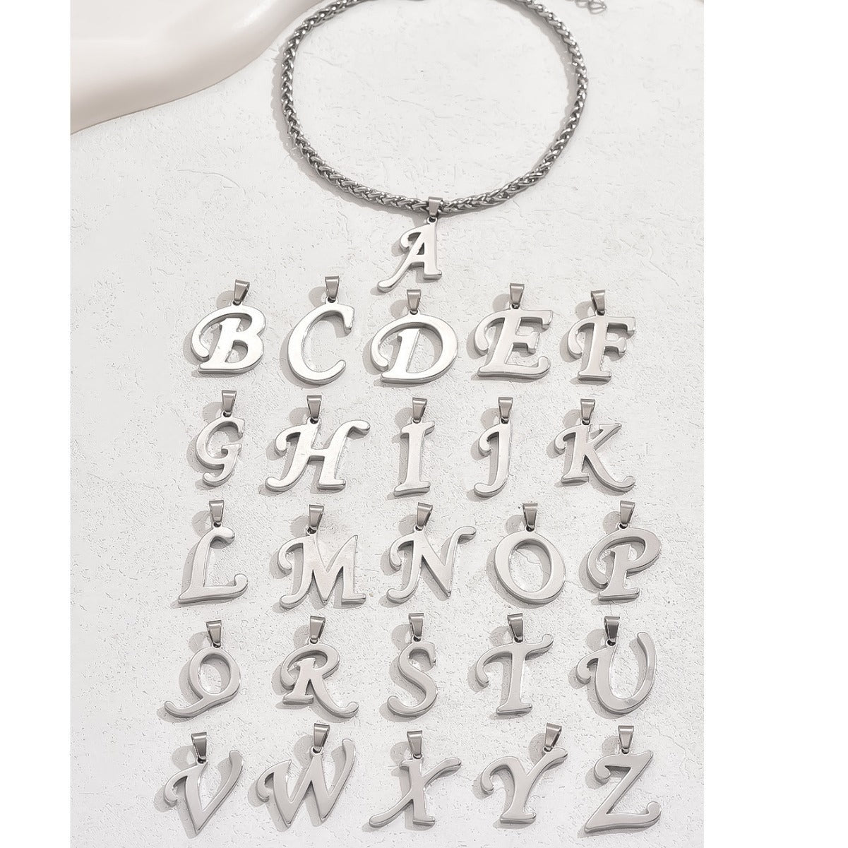 Summer Outfits 2024 Letter & Wheat Chain Anklet for Women & Man, Stainless Steel Jewelry for Party, Beach, Daily Clothing Decor, Trendy All-match & Exquisite Jewelry for Birthday Gift