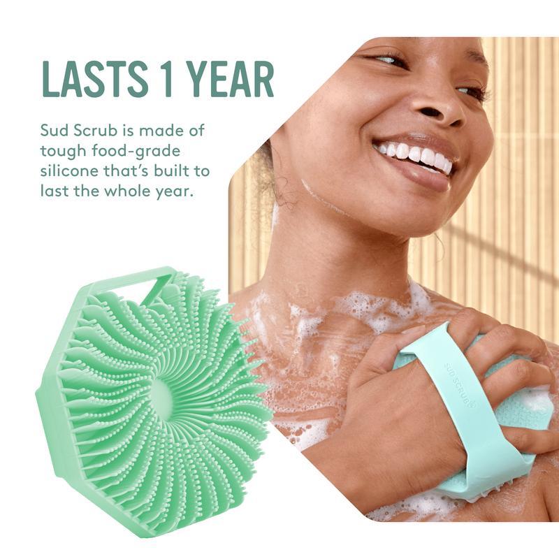 Body Scrubber, Antimicrobial Silicone Body Scrubber, Exfoliating for Sensitive Skin, Bath & Shower Body Brush, Shower Accessories