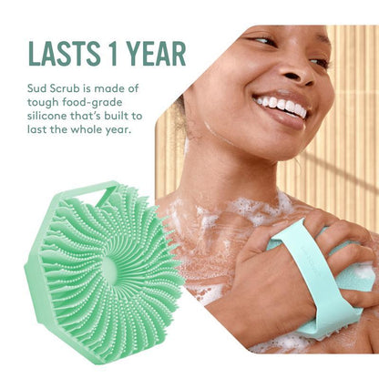 Body Scrubber, Antimicrobial Silicone Body Scrubber, Exfoliating for Sensitive Skin, Bath & Shower Body Brush, Shower Accessories