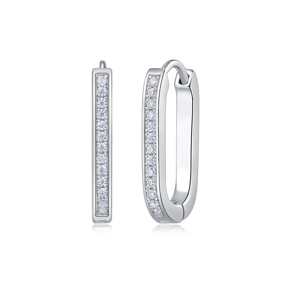 S925 Moissanite U-Shaped Ear Ring Women's High-Grade Sense Does