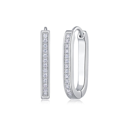 S925 Moissanite U-Shaped Ear Ring Women's High-Grade Sense Does