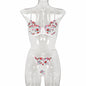 New Arrival - Sexy Sheer Women's Lingerie Set with Flower Embroidery, Elastic Design, Perfect for Romance