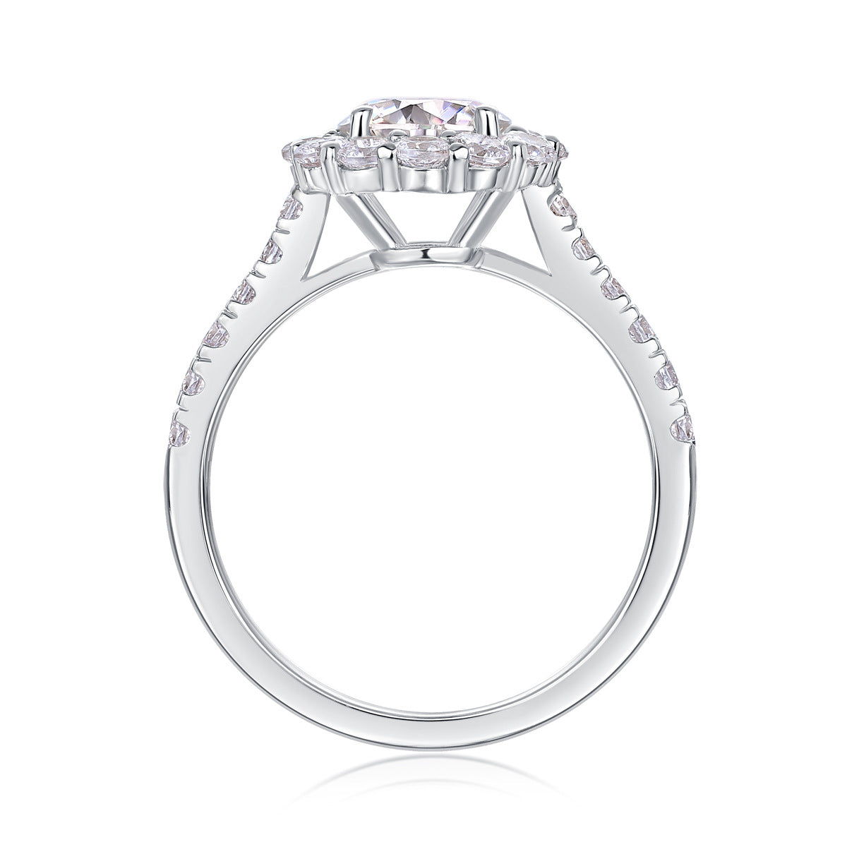 S925 Silver True Love Ring Moissanite Light Luxury Ring Cross-Border Amazon New Ring Women's Non-Fading