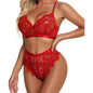 Passion Triangle Set - New Lingerie, Lace Three-Piece, Romantic Intimate Wear