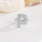 New 26 English letter rings fashionable chubby balloon letter rings with adjustable opening for women