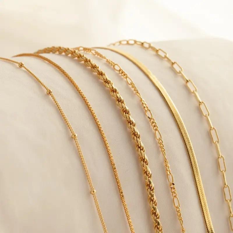 Anklets for Women 14K Real Gold Silver Plated Ankle Bracelets Trendy Waterproof Boho Anklets Set Adjustable Dainty Cute Diamond Beaded Heart Non Tarnish Summer Beach Jewelry Gift