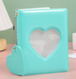 3" Mini Photo Album, Kpop Photocard Holder Book 32 Pockets, Photocard with Mirror-Like Photocard Binder, Love Heart Pendant Decor Gift Hollow