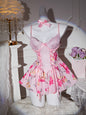 Sexy lingerie lace perspective temptation hollow floral skirt Valentine's Day uniform suit