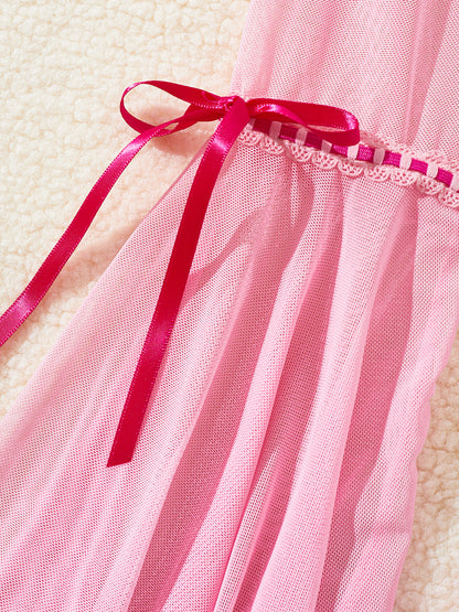 Sexy lingerie perspective seduction passion uniform top short skirt thong three-set room