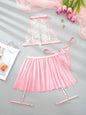 Sexy Temptation Set with Lace Bra, Skirt, and Thong Best Seller