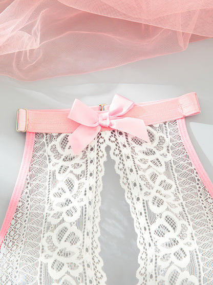 Sexy Temptation Set with Lace Bra, Skirt, and Thong Best Seller