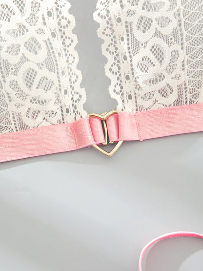 Sexy Temptation Set with Lace Bra, Skirt, and Thong Best Seller