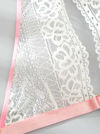 Sexy Temptation Set with Lace Bra, Skirt, and Thong Best Seller