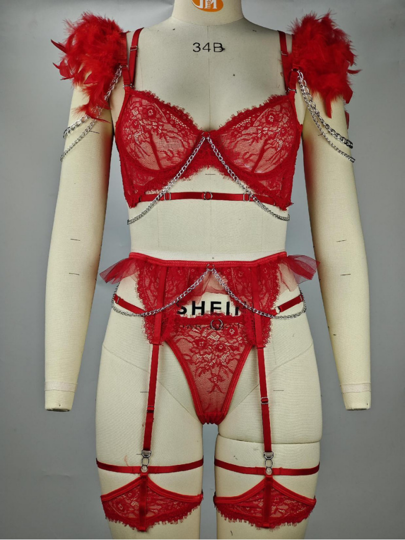 2025 New Arrival Lace Hollow-out Temptation Set for Plus Size Women