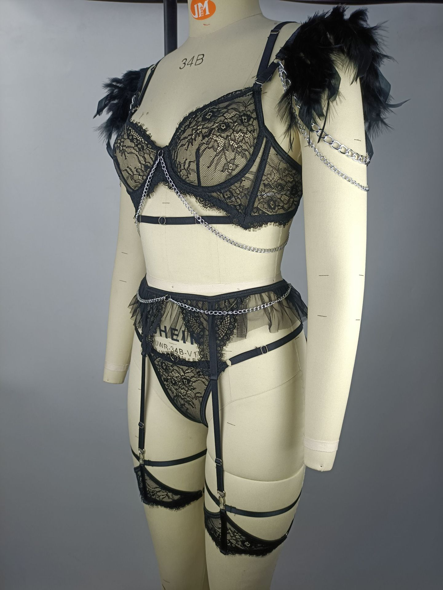 2025 New Arrival Lace Hollow-out Temptation Set for Plus Size Women