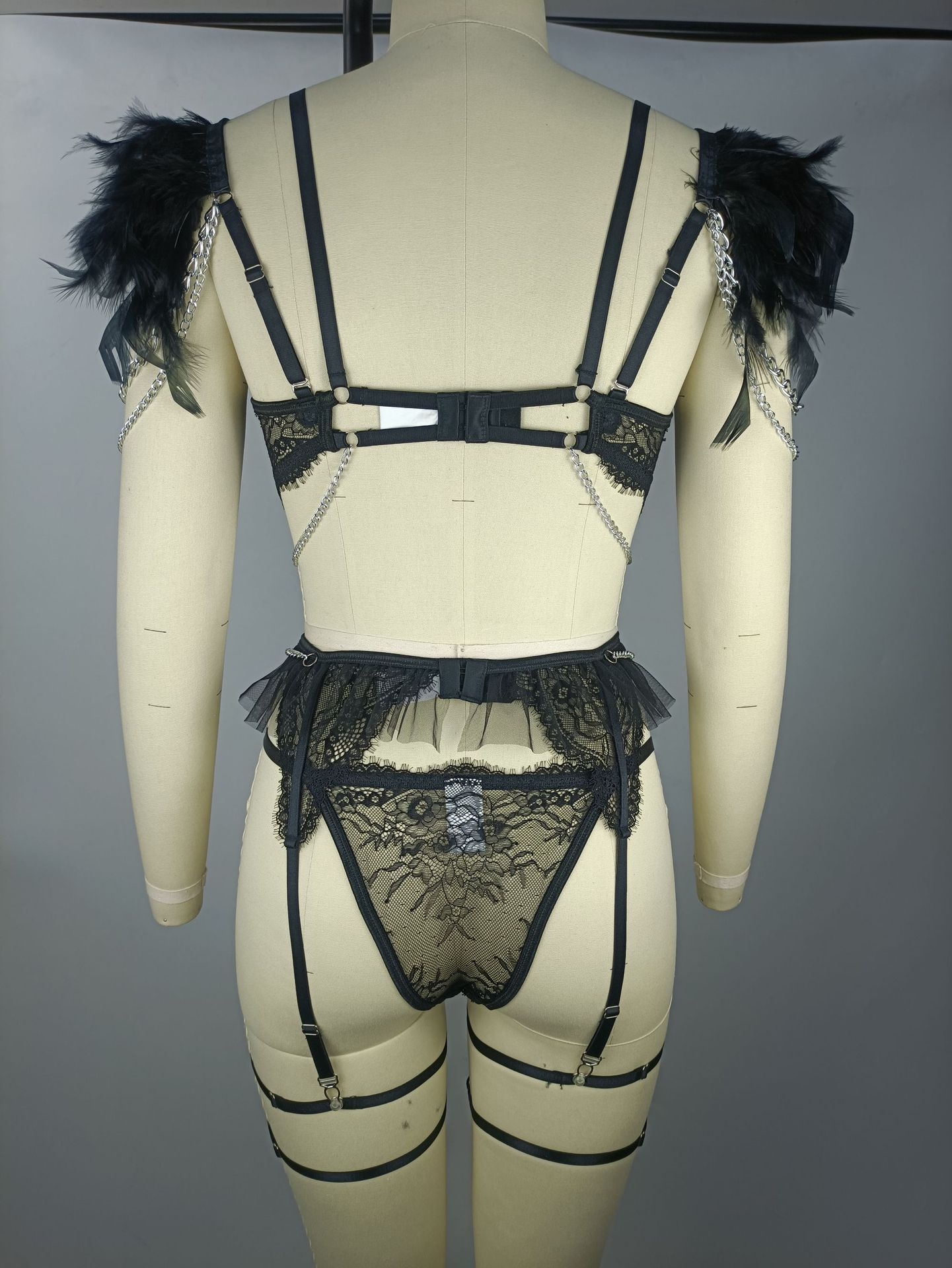 2025 New Arrival Lace Hollow-out Temptation Set for Plus Size Women