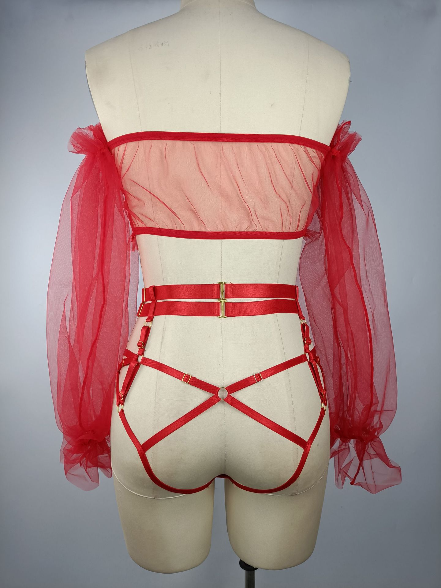 Sexy Temptation Set with Lace Net and Uniform Style