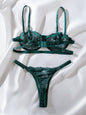 Sexy Temptation Bra and Thong Set with Lace See-Through
