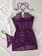 Sexy Nightclub-Style Lace and See-Through Nightgown and Thong Set |   2-Piece Lingerie Set for Women