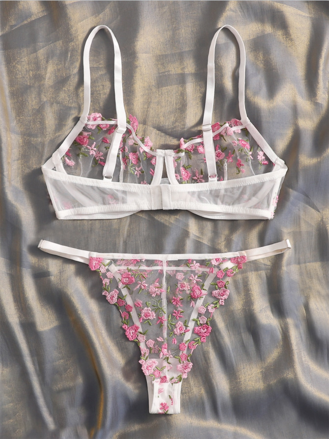 Popular INS - Style Lingerie Set in Europe and America, Embroidered Flower Sexy Lingerie,  Perfect for Passionate Moments, Ideal Gift for Couples