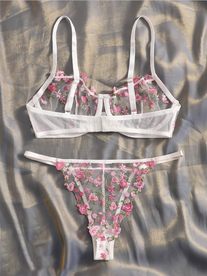 Popular INS - Style Lingerie Set in Europe and America, Embroidered Flower Sexy Lingerie,  Perfect for Passionate Moments, Ideal Gift for Couples