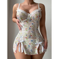 Sexy Passionate Uniform-Inspired Nightgown and Thong Set | 2-Piece Lingerie Set for Women