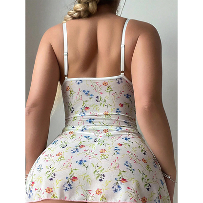 Sexy Passionate Uniform-Inspired Nightgown and Thong Set | 2-Piece Lingerie Set for Women
